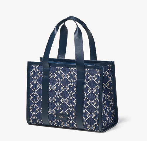 Midi Monogram Jacquard Tote Bag