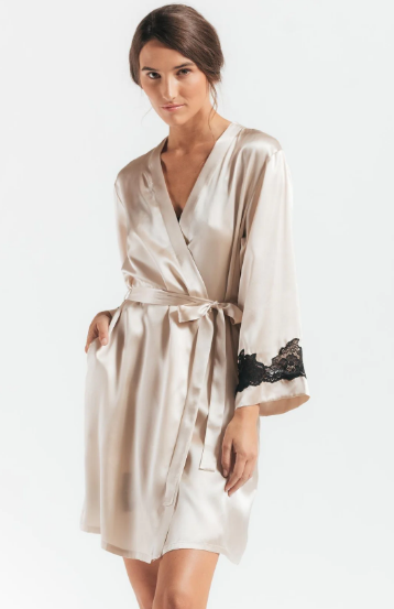 Morgan Iconic Short Silk Robe