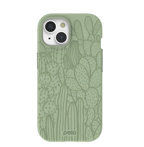 Sage Green Cacti iPhone 15 Case