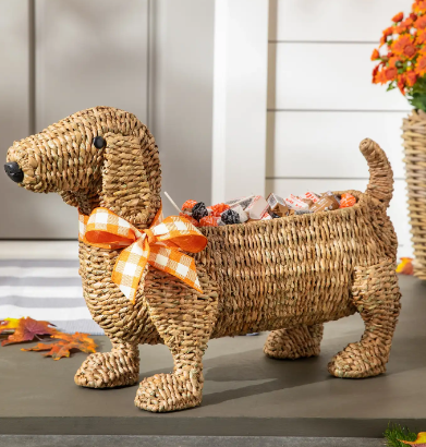 Woven Seagrass Playful Friends Basket