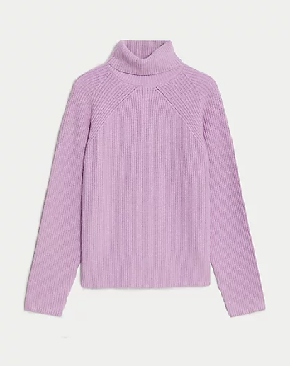 Ribbed Roll Neck Jumper