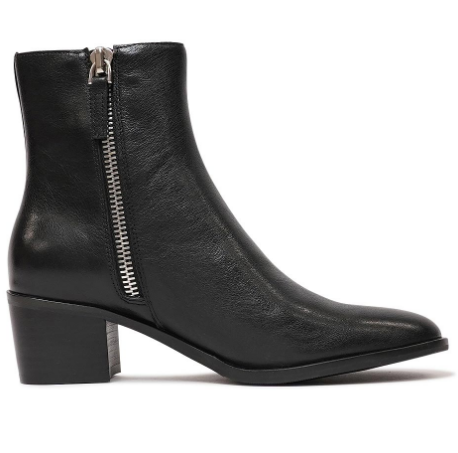 Dorete Black Heeled Ankle Boot