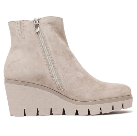 Nish Misty Suede Wedge Heel Ankle Boot