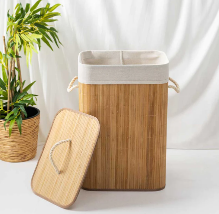 Premium Bamboo Laundry Hamper