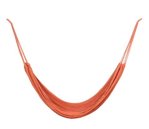 Handmade Bright Orange Cotton Hammock