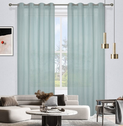 Laura Sheer Stripe Eyelet Curtain