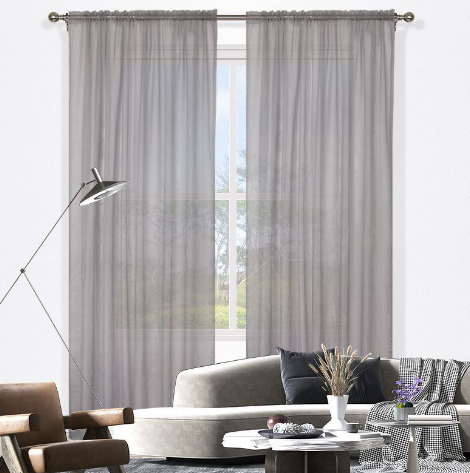 Blizzard Sheer Rod Pocket Curtain