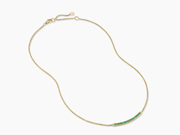 Petite Pavé Bar Necklace