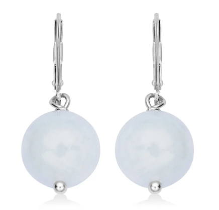 Mangoro Aquamarine Drop Lever Back Earrings