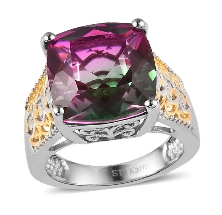 Karis Watermelon Quartz (Triplet) Solitaire Ring