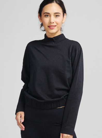 Studio Fleece Mock Neck Sweatshirt