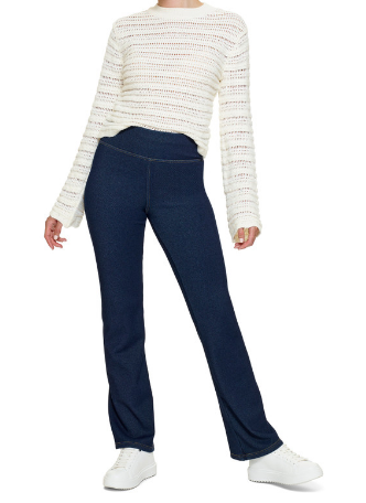 Plush Lined Denim Bootcut Legging